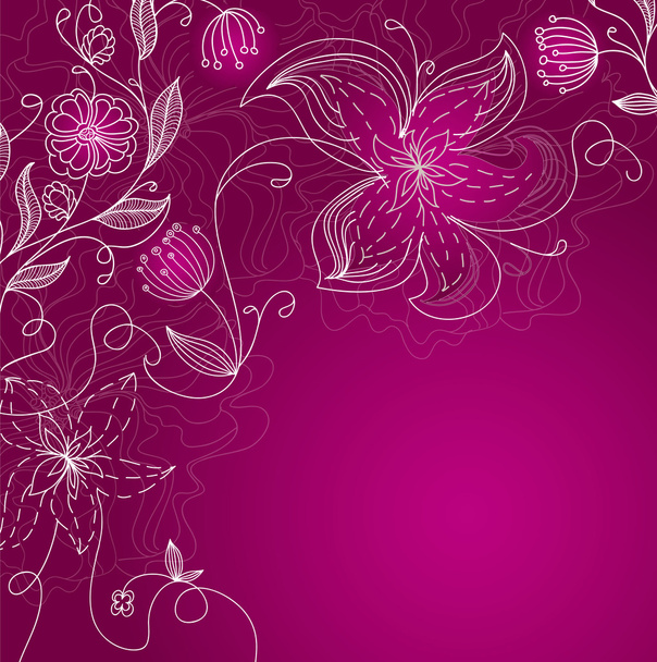 Vector illustration of floral back - Vettoriali, immagini