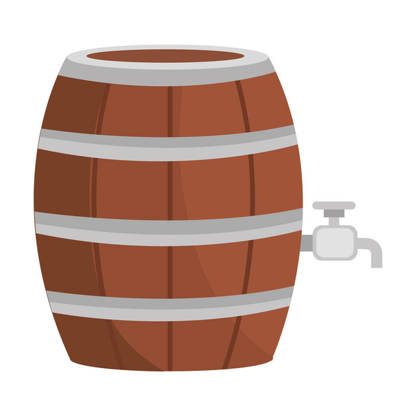 ikona dřevěný sud piva - Vektor, obrázek