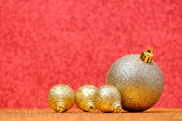 Christmas festive decorations on colorful background - Foto, afbeelding