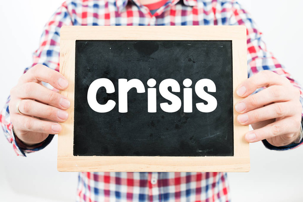 Válság szöveges banner - Fotó, kép