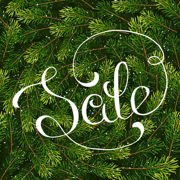 Holiday gift card with Sale inscription - Vector, Image