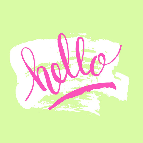 Color hand lettering hello - Vektor, kép