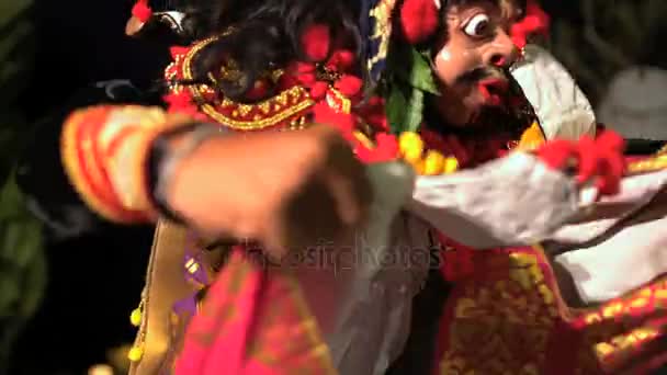 Balinese Asian magical clown mask figure - Footage, Video