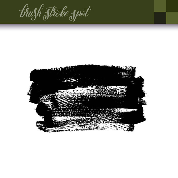 abstract black ink hand drawing brush strokes spot element - Vector, Image