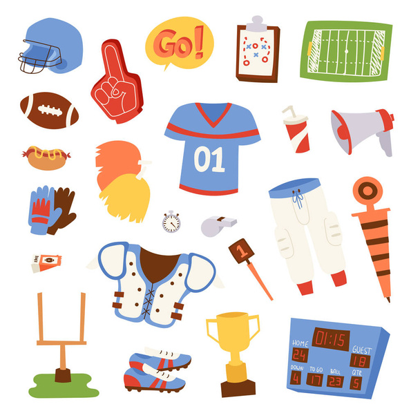 Set di icone vettoriali del football americano
. - Vettoriali, immagini