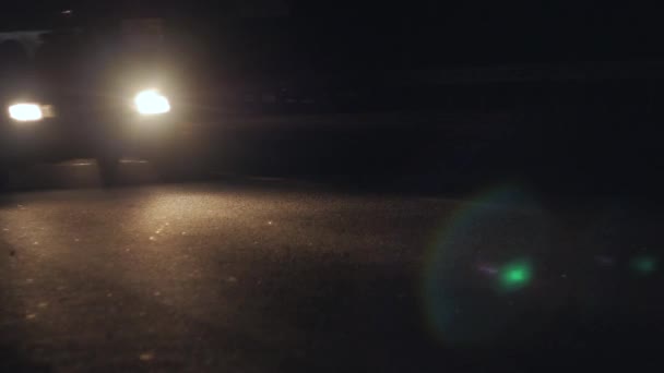 Éjszakai város Bokeh jelzőlámpa - Felvétel, videó