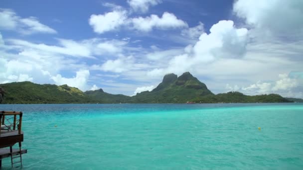  Mt Otemanu and resort with Bungalows - Footage, Video