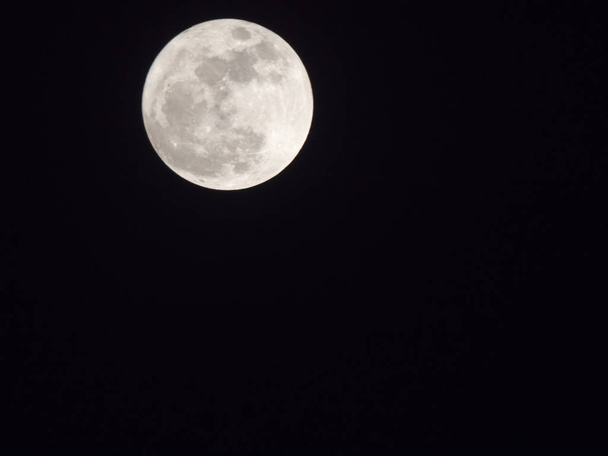 Luna llena en el cielo oscuro
 - Foto, Imagen