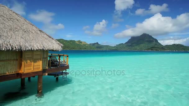 Víz felett bungalók, Bora Bora Island - Felvétel, videó