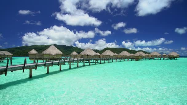 Luxusbungalows auf Bora Bora  - Filmmaterial, Video