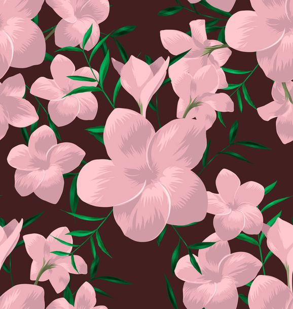 Plumeria seamless pattern - Vector, afbeelding