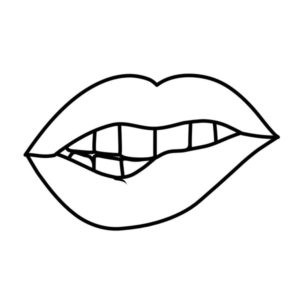 Femme lèvres style comique
 - Vecteur, image