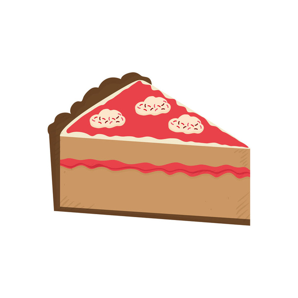 delicious Cake dessert - Вектор, зображення