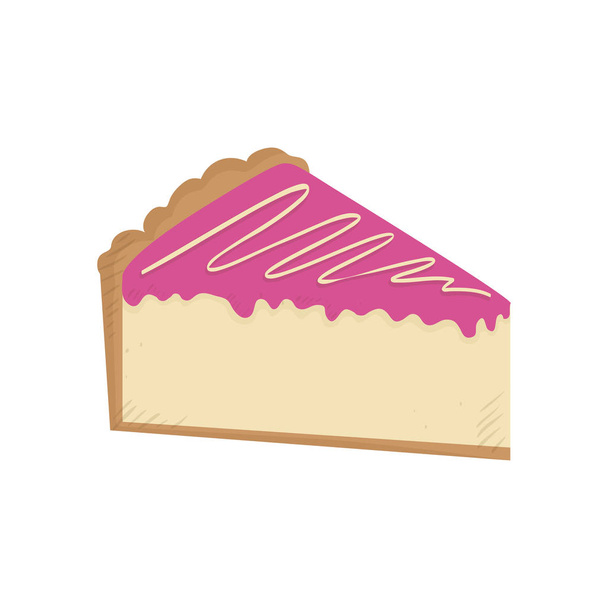 delicious Cake dessert - Вектор,изображение