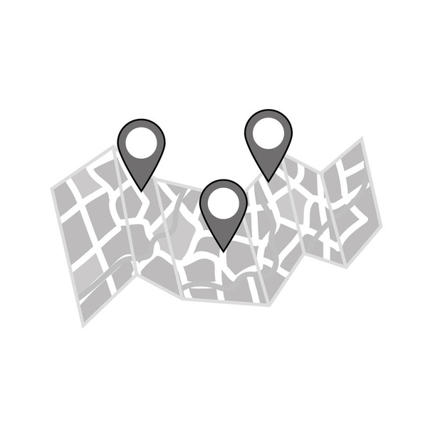 GPS mapa lokalizacji - Wektor, obraz