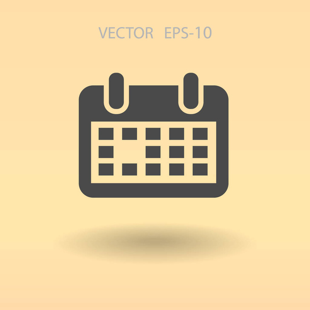 Flat icon of calendar. vector illustration - Διάνυσμα, εικόνα