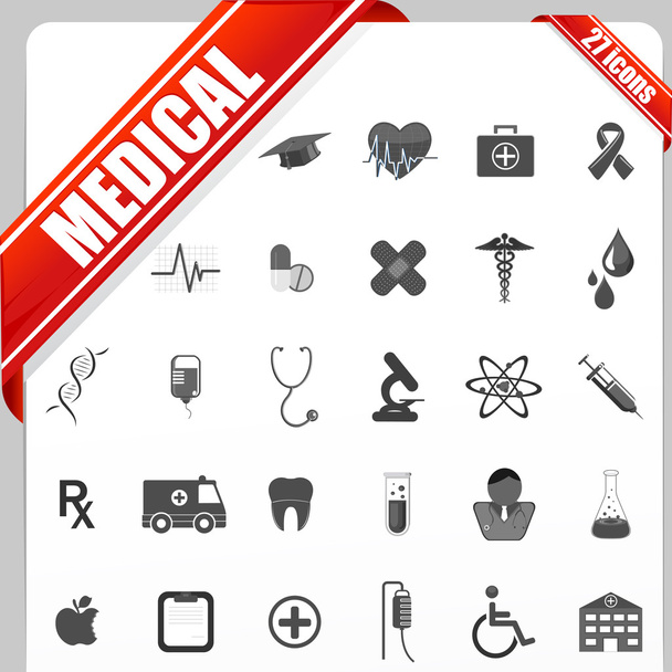 Medical Icon Set - Vector, Image