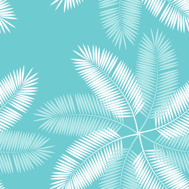 Palm Leaf Seamless Pattern Background. Vector Illustration. - Vecteur, image