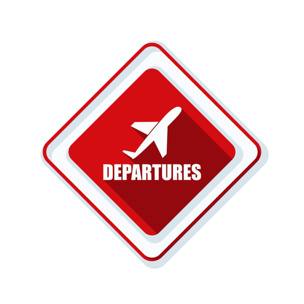 Airport Departures Sign - Vektör, Görsel