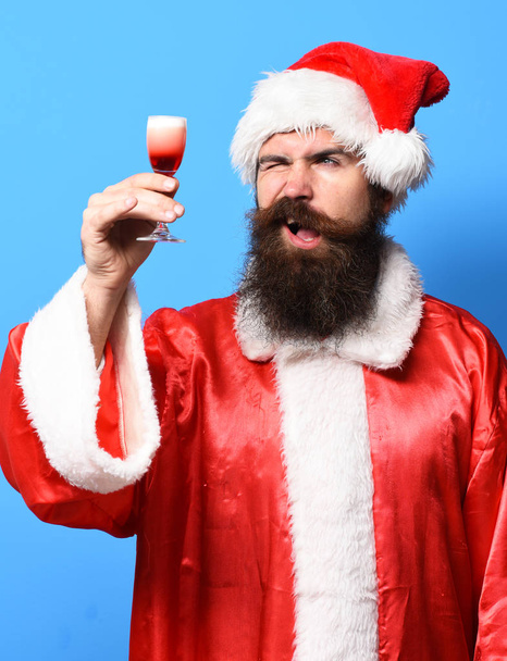 handsome bearded santa claus man - Foto, Bild