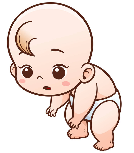 Cute Baby Cartoon - Vektor, Bild