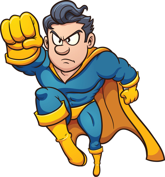 Super-herói voador
 - Vetor, Imagem