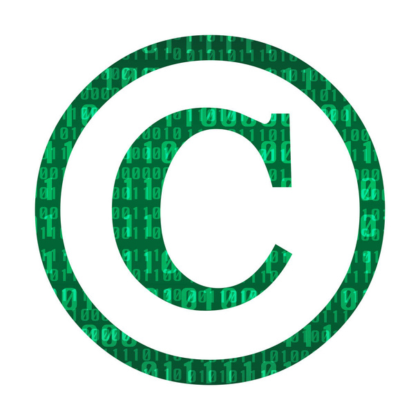 Símbolo de direitos autorais digitais
 - Vetor, Imagem