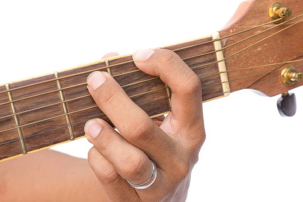 Guitarrista acústico tocando
 - Foto, Imagen