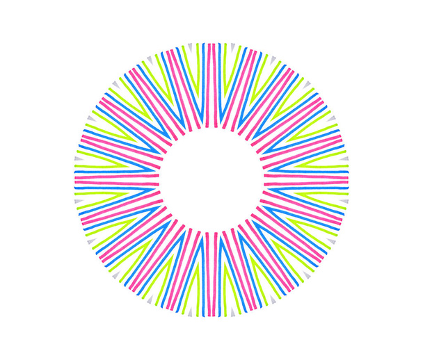 Абстрактная концентрическая круглая форма из цветовых линий
  - Фото, изображение
