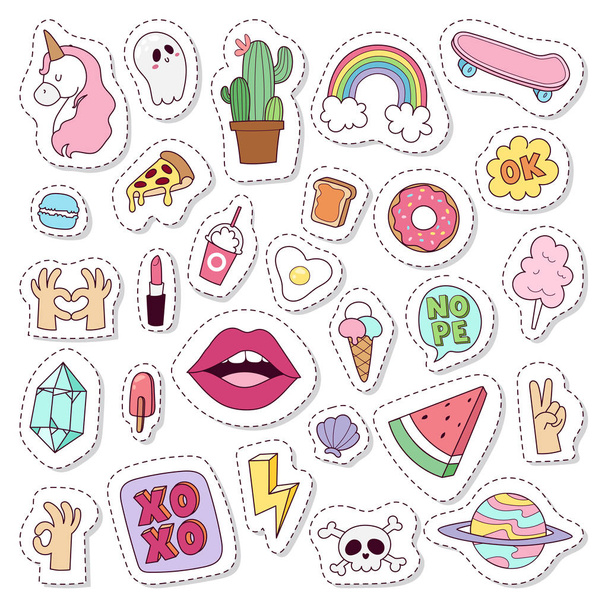 Hipster patches vector set. - Vector, Image
