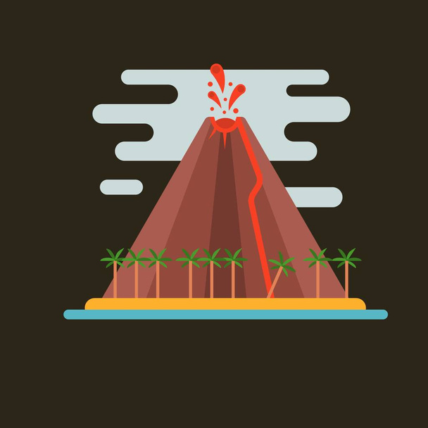 Ilustração do vetor do vulcão
. - Vetor, Imagem
