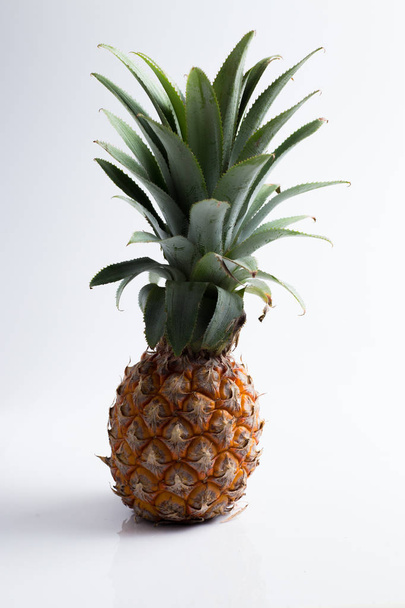 Fresh pineapple ftuit on the white background. - Foto, Imagem