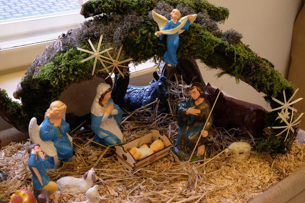 Σκηνή nativity, γέννηση του Ιησού - Φωτογραφία, εικόνα