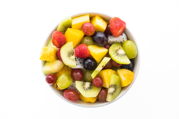 Vruchtenmengsels in witte plaat - Foto, afbeelding