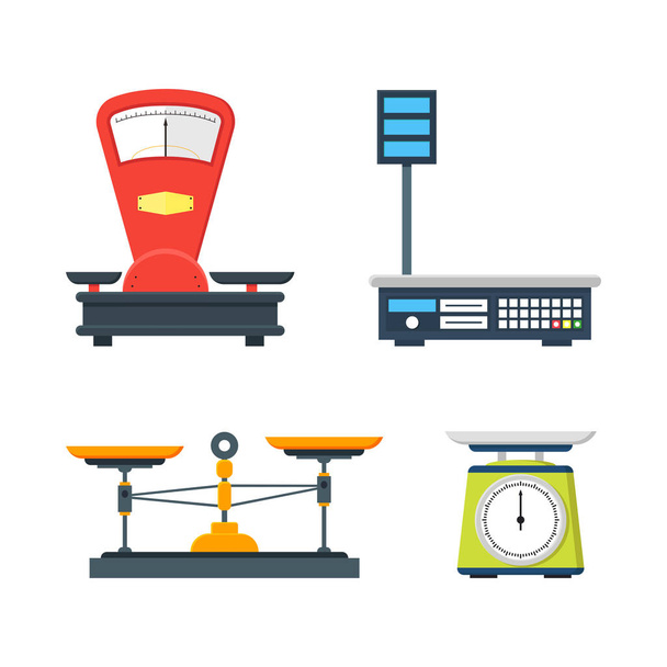Collection of electronic and mechanical scales - Vector, Image