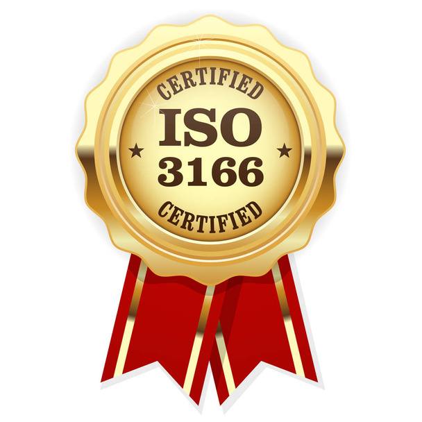ISO 3166 standardin mukainen ruusuke - Maakoodit
 - Vektori, kuva