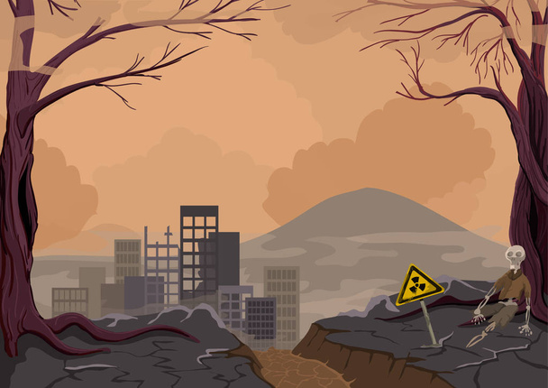 environmental disaster on the planet - Vector, Image