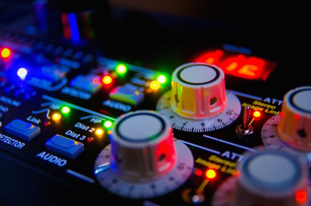Audio mixing console - Photo, Image