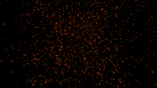Glowing embers. Glittering particles sparkle - Footage, Video