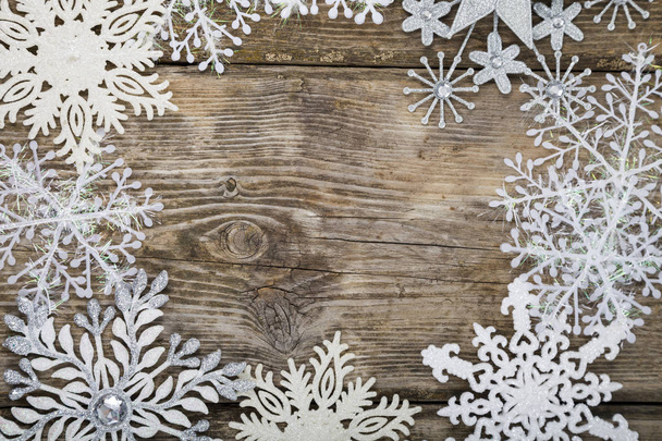 Frame of Christmas snowflakes   - Foto, Imagen