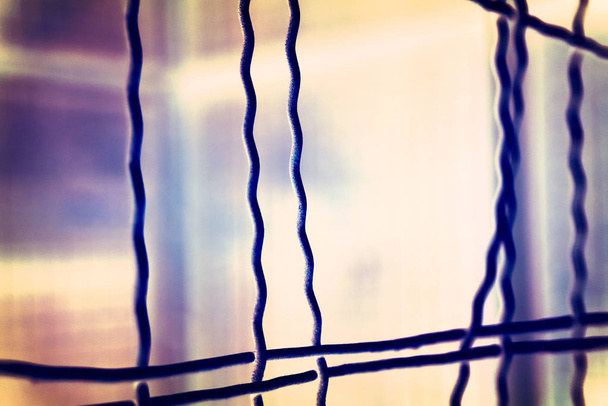 Detail shot of on iron fence - Photo, Image