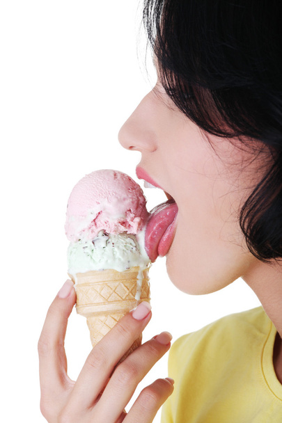 Women eating ice-cream - Фото, зображення