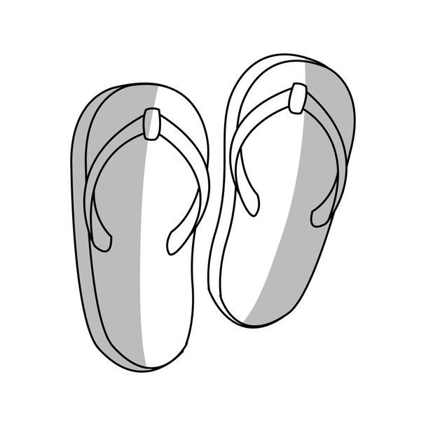 Isolated sandals design - Vector, Imagen
