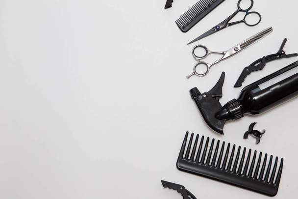 Professional hairdresser tools, isolated on white - Valokuva, kuva