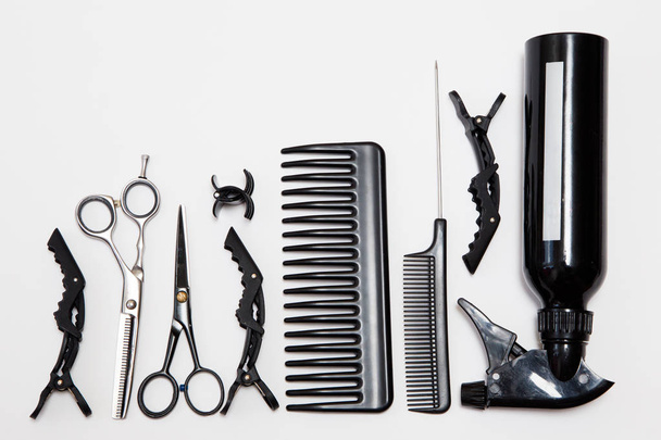 Professional hairdresser tools, isolated on white - Foto, Imagem