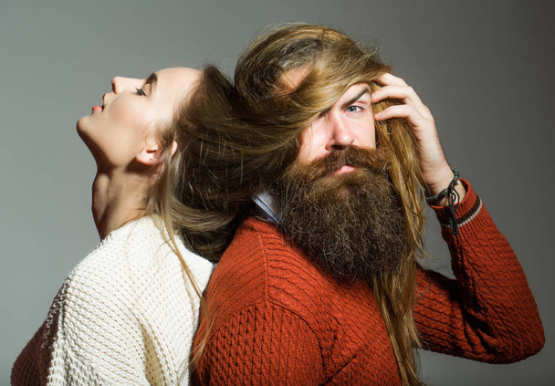 Young couple with messy hair - Foto, Bild