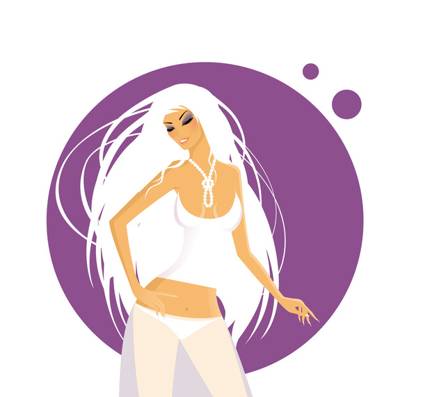 Vector illustration of Beauty woman pic - Vector, Image
