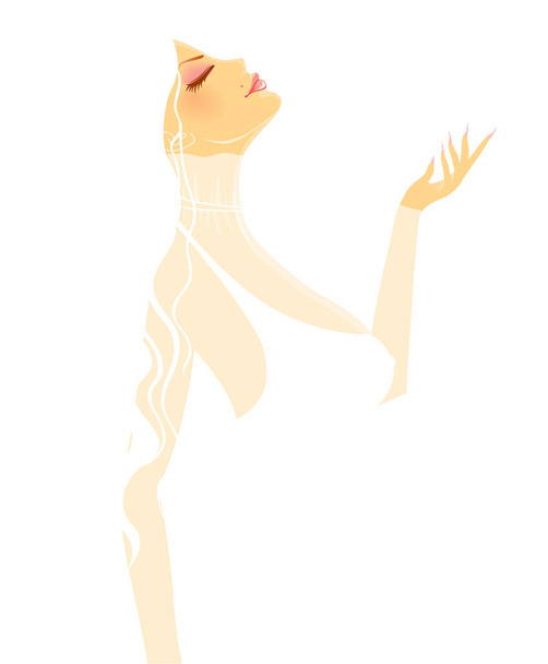 Vector illustration of Beauty woman pic - Vettoriali, immagini