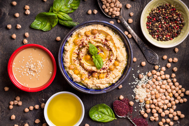 Hummus ingredients food - 写真・画像