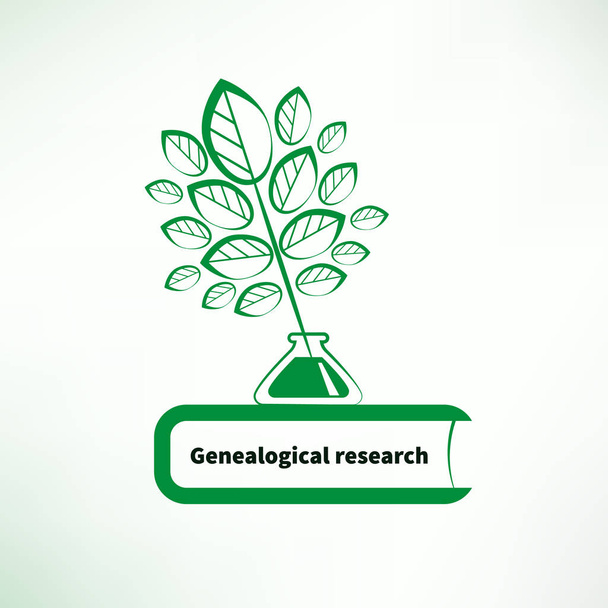 Logotipo de pesquisa genealógica
 - Vetor, Imagem
